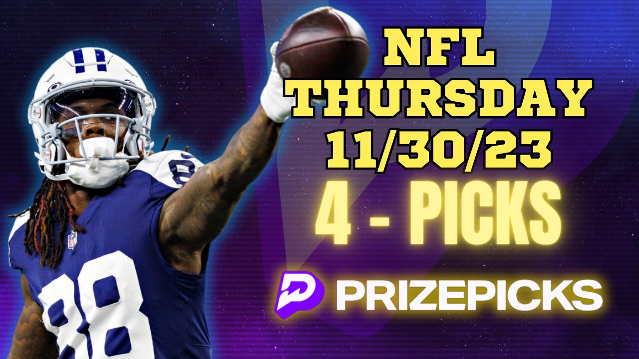 PRIZEPICKS | BEST PICKS WEEK 13 #NFL THURSDAY | 11/30/23 | PROP BETS | #BESTBETS | #FOOTBALL | TODAY