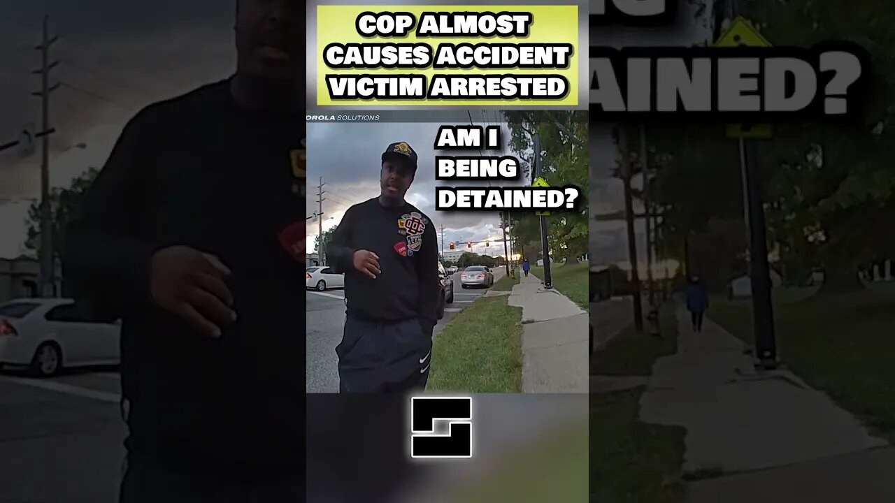 Cop Arrests Man She Almost Hit!