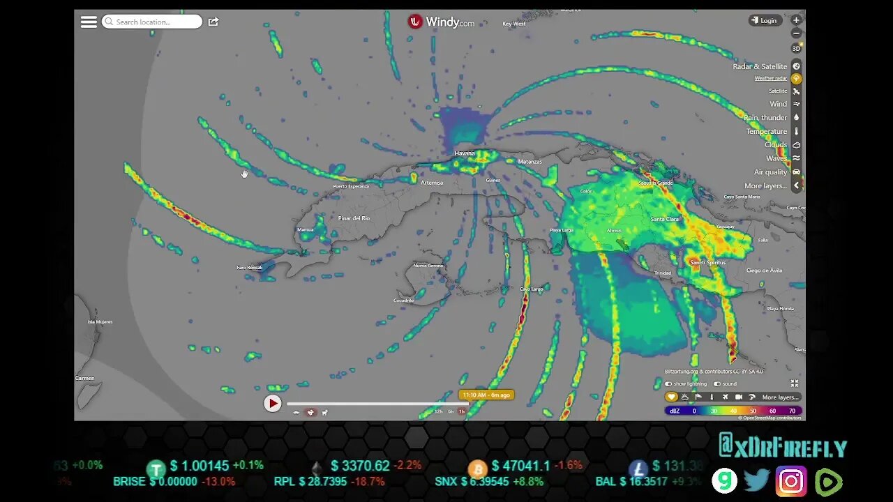 #OuttheWindowWeather : Doc's Weather Observation : 30Mar22 : Spiral over Havana