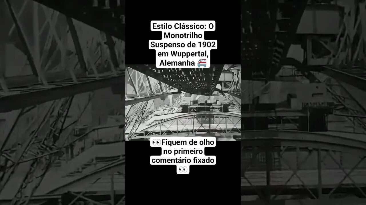 Estilo Clássico: O Monotrilho Suspenso de 1902 em Wuppertal, Alemanha 🚝 #guerra #war #ww2