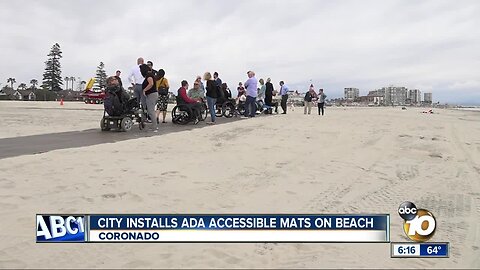 Coronado installs wheelchair path at beach