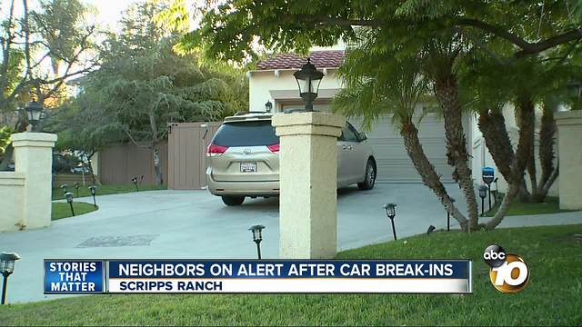 Scripps Ranch Car break-ins