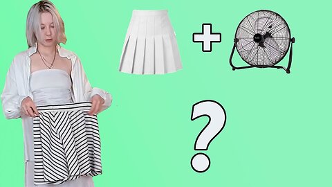 Fashionable experiment. Which white skirt can withstand the wind?