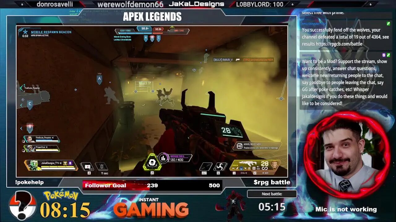 Apex Legends / 1 Shiny / Pokemon and RPG Chat Games / Jan-020-20223 [EN/PT]