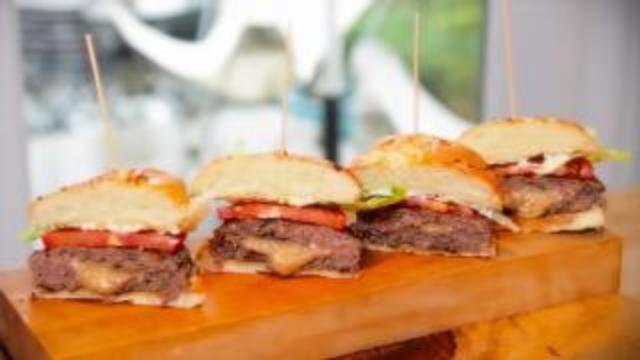 Irish Stout Cheese Stuffed Burgers