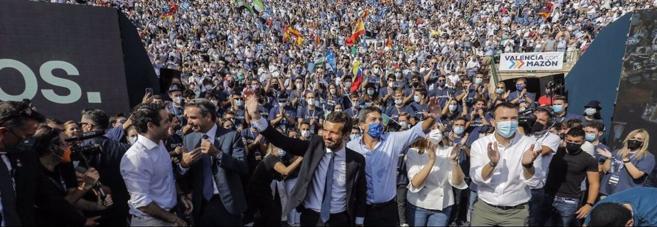 Casado reafirma su liderazgo en el PP ante 9.000 simpatizantes en Plaza de toros de Valencia