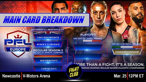 PFL Europe #1 - Main Card Breakdown & Predictions