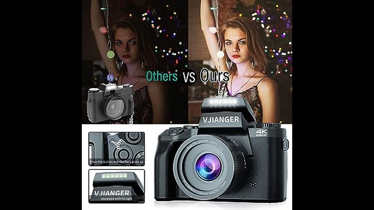 VJIANGER Digital Camera 4K