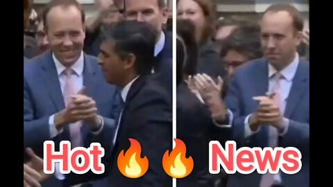 Rishi Sunak in savage Matt Hancock snub as he celebrates outside Tory HQ