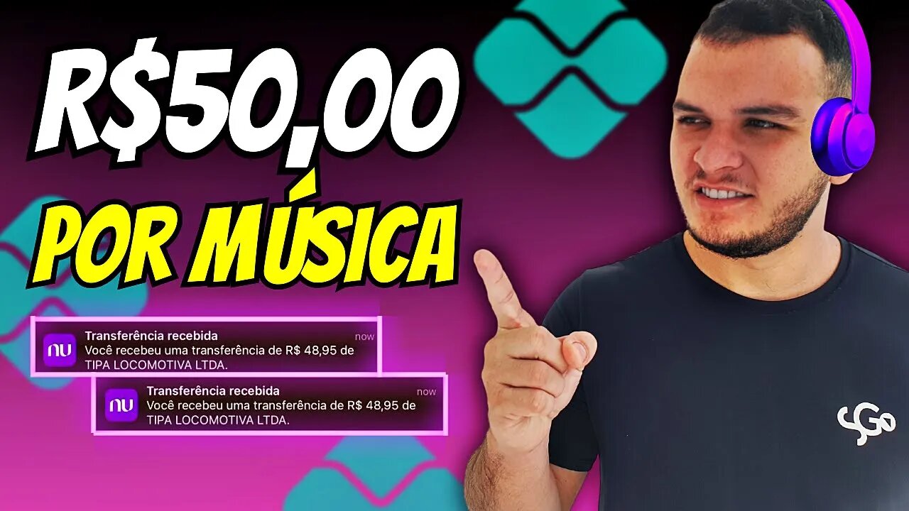 GANHE R$50,00 POR DIA APENAS OUVINDO MÚSICAS NO SEU CELULAR