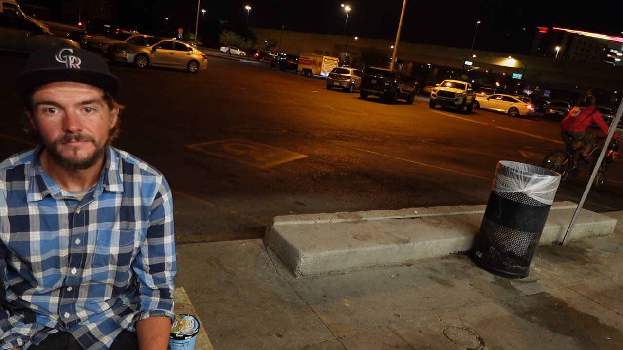 Derek is 29 and says tying your belongings to your leg doesn't even keep people from stealing.