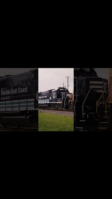 Florida East Coast Railway FEC-107 at Daytona Beach July 15 2023 #railfanrob #fec107