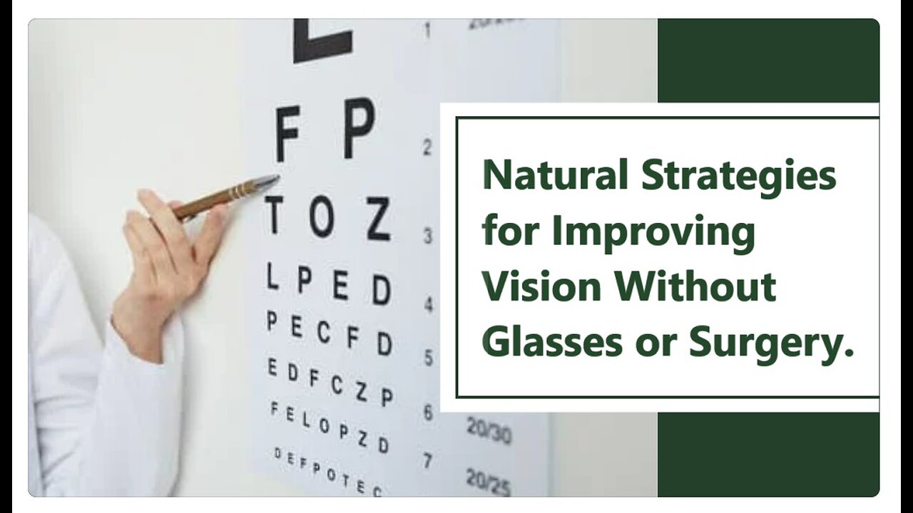 Enhance Your Eyesight: Natural Strategies for Improving Vision Without Glasses or Surgery