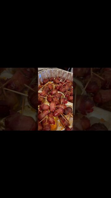 Bacon wrapped smokies finale