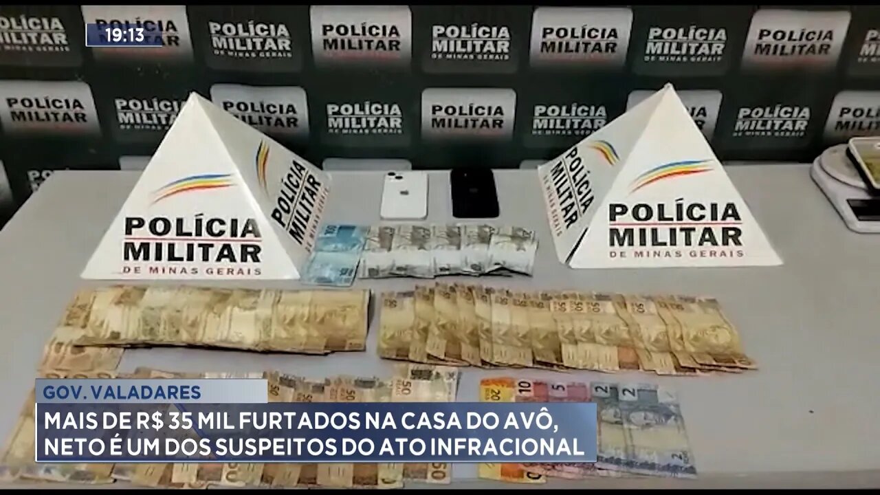 Gov. Valadares: Mais de R$ 35 Mil furtados na Casa do Avô, Neto é 1 dos Suspeitos do Ato Infracional