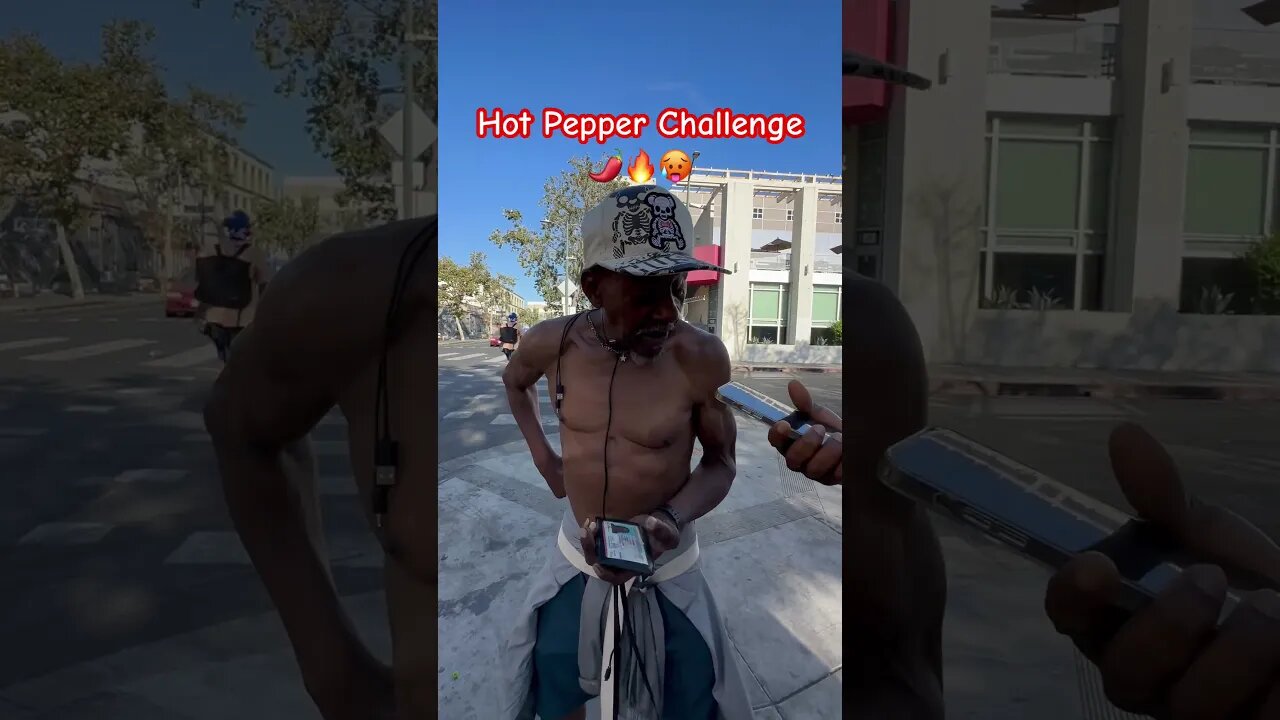 Carolina Reaper🌶️ Ghost Pepper Challenge in Skid Row for Cash 💰 🌶️🔥🥵#nojumper #adam22 #wack100