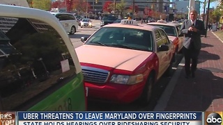 Uber threatens to leave Maryland