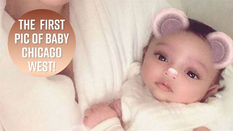 Kim K finally shares first photo of baby Chicago