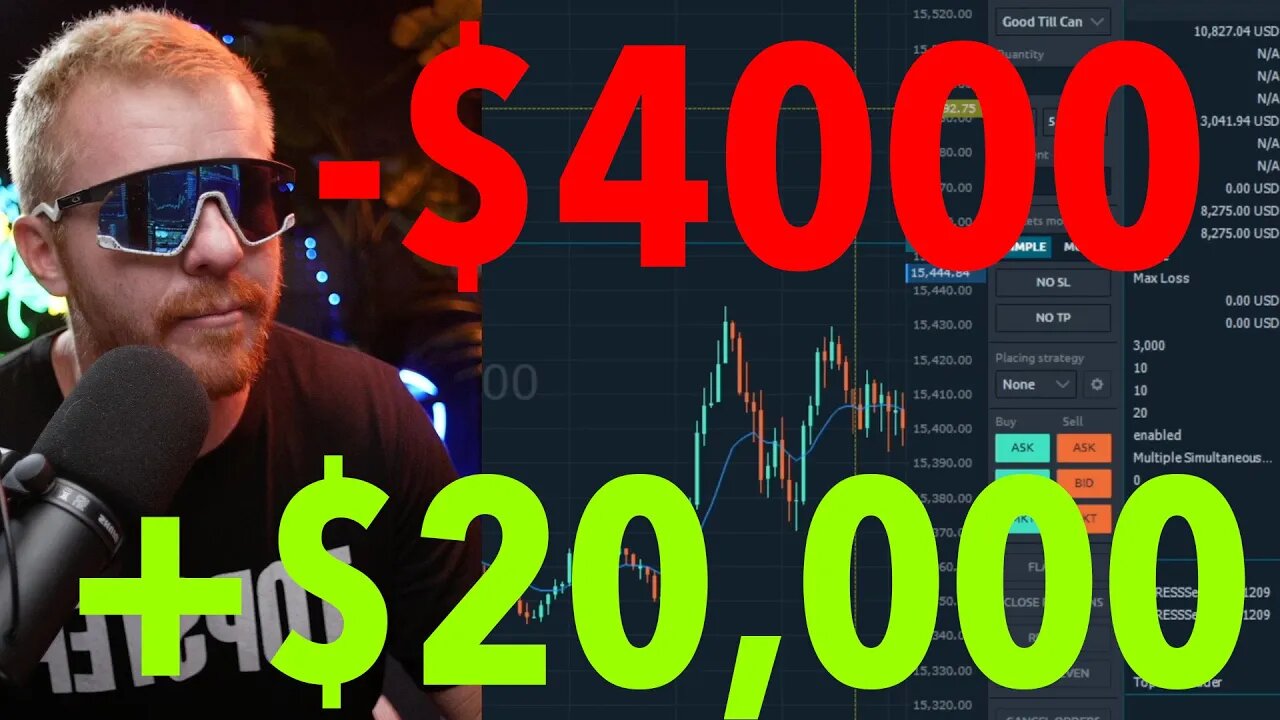 BIG LOSS AT OPEN! THEN $20K PROFIT! Day Trading!