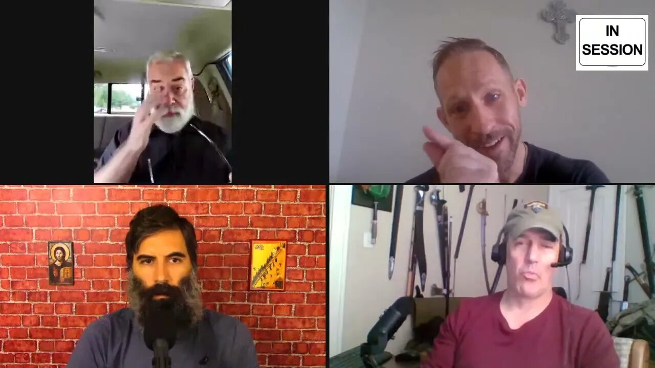 Men sharing notes