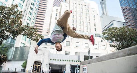 Quedas incríveis de parkour