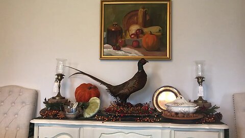 Slow living Thanksgiving decorating / Cottage style Thanksgiving /Relaxing decorating