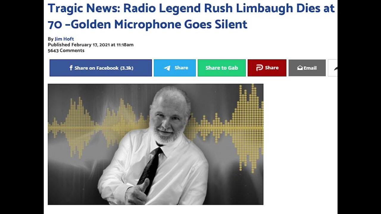 Golden Microphone Goes Silent, Rush Passes to a better place