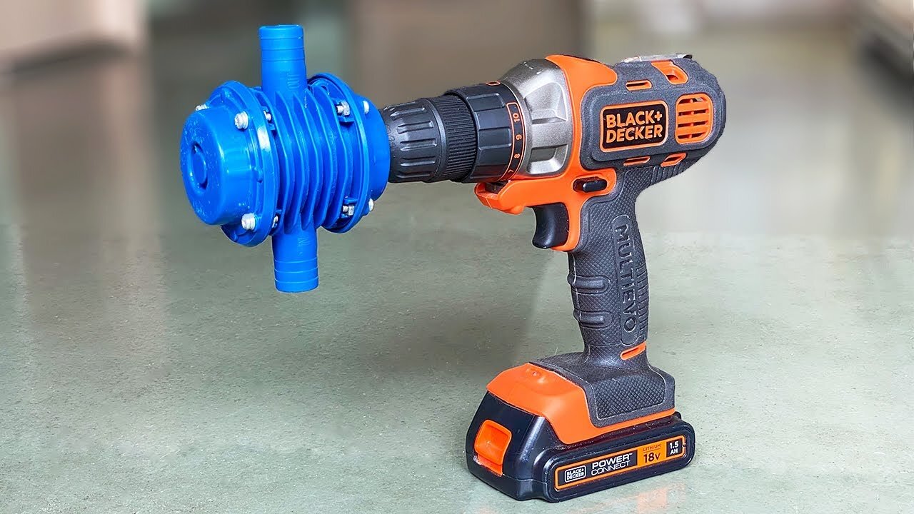 Testing Drillpro water pump for electric drill