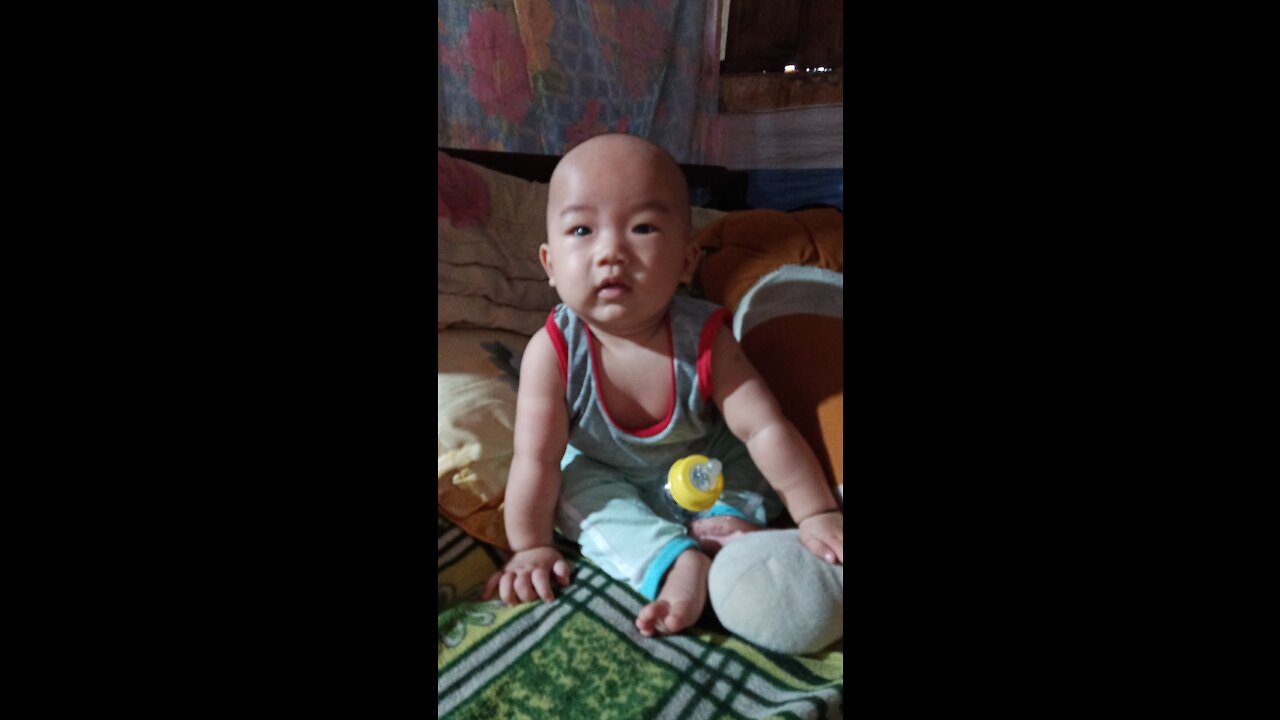 Cute baby smile.
