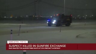 Suspect killed in shootout on Detroit's east side