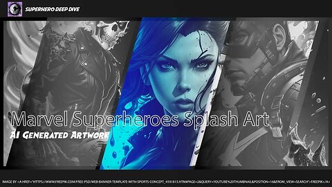 Marvel Superheroes Splash Art - AI Generated Artwork