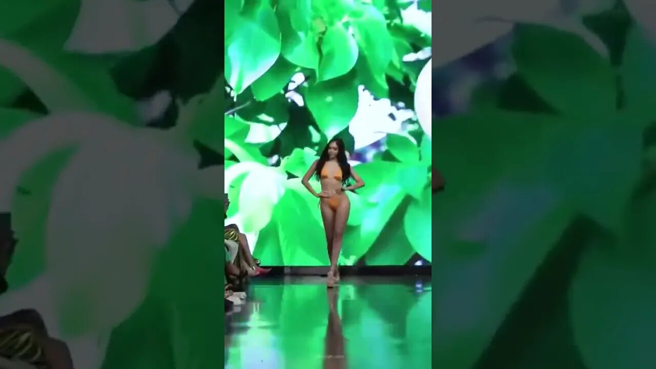 Model Alexis Lete in designer black bikini show #shorts #bikinimodel
