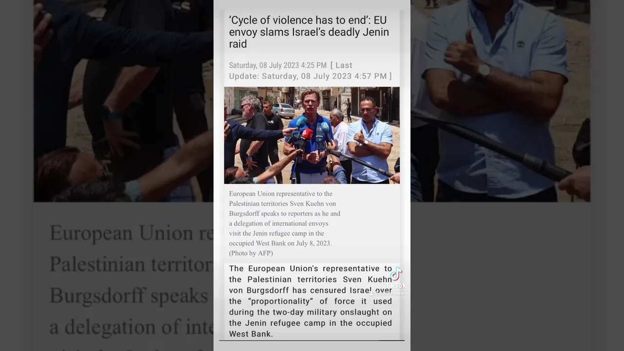 How “Cycle Of Violence Has To End” EU Slams Israel Over Jenin Invasion