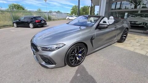 [4k] Wideangle BMW M8 Competition Donington Gray ROOF OPERATION FOR SALE at BMW Segeltorp