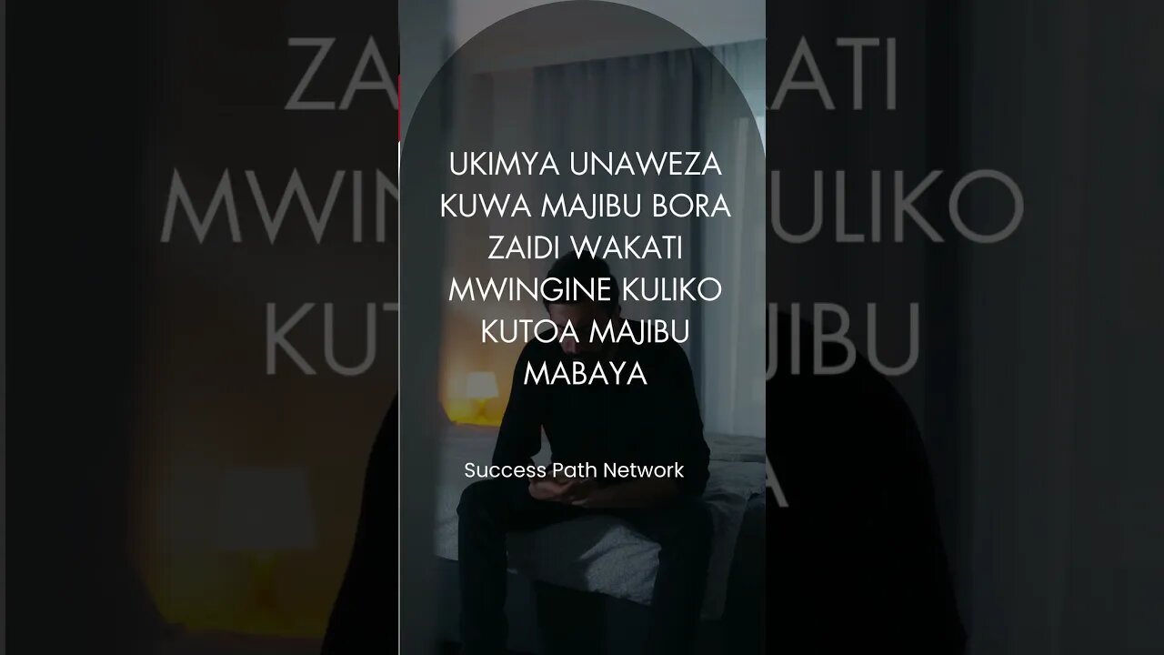 Huu Ndio Ubora Wa Kuchagua Kukaa Kimya #Shorts