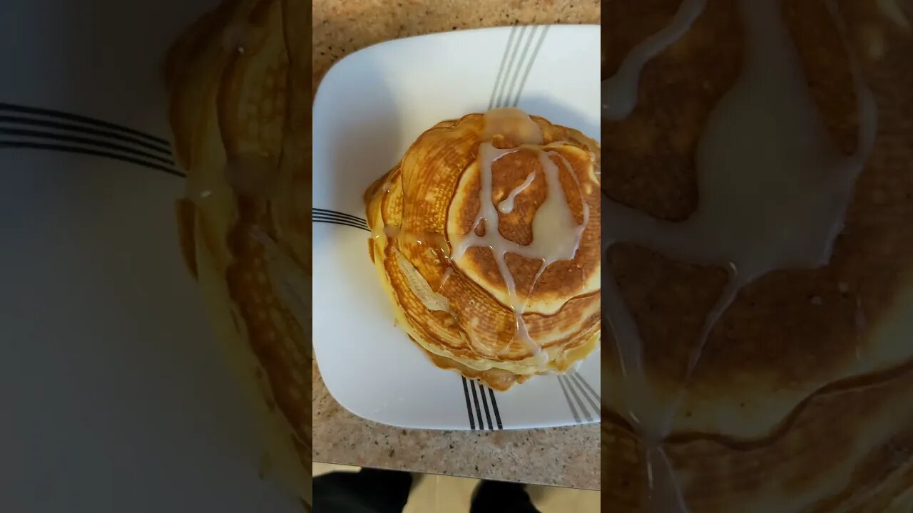 Bourbon Glazed pancakes for breakfast