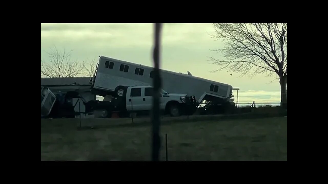 Texas Tornado Damage On Hwy 51 South of Gainesville - Tornado Was On 3.21.22