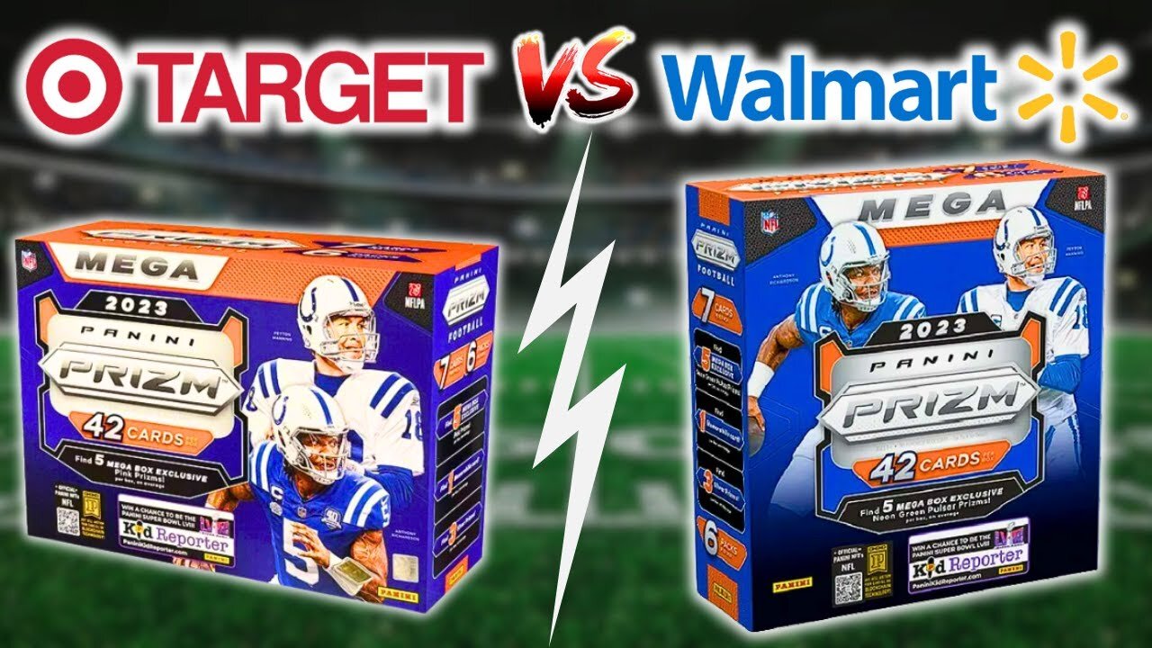 2023 PRIZM FOOTBALL MEGA BOX BATTLE! (TARGET VS WALMART)