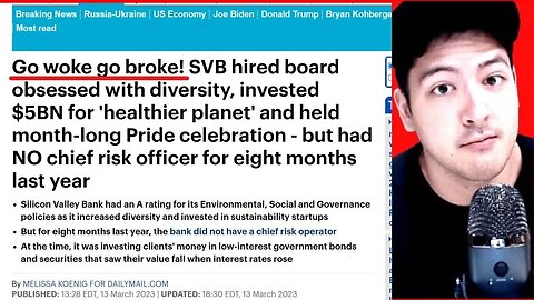 SVB Went WOKE And Got BROKE, Bonds, ESG, Interest Rates, Bank Run, Silicon Valley Bank