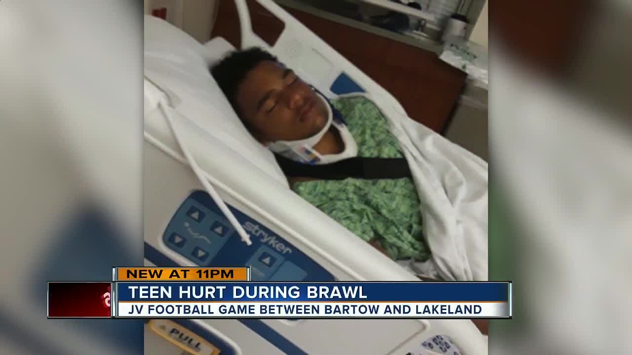 Bartow High School football player remains hospitalized after brawl between rival teams during game