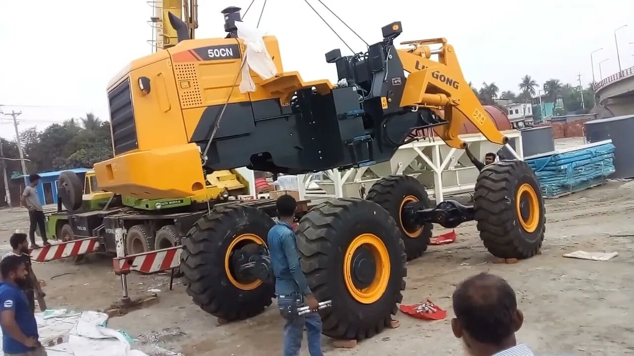 Wheel Loader Excavator Assembly, Liugong 50CN Construction Vehicles Block Build