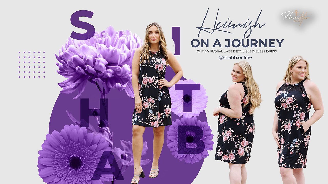 Heimish On A Journey Curvy+ Floral Lace Detail Sleeveless Dress