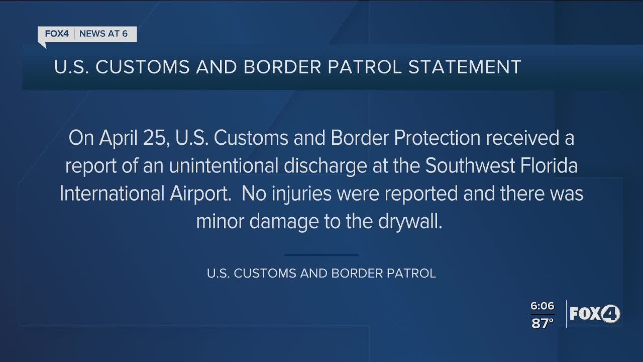U.S. Customs officer fires gun at RSW