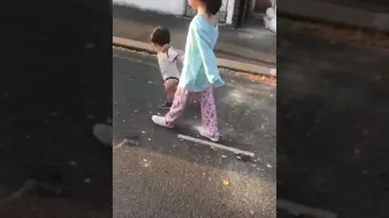 Little baby girls play with their baby brother- cuteness overload