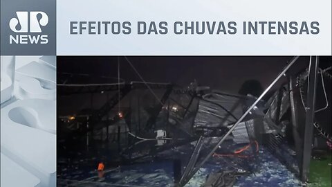 Temporal provoca destruição de centro esportivo no Rio Grande do Sul