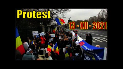 Parlamentul României - Protest ati-certificat verde (13 - XII - 2021)