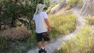 Hiking the badlands