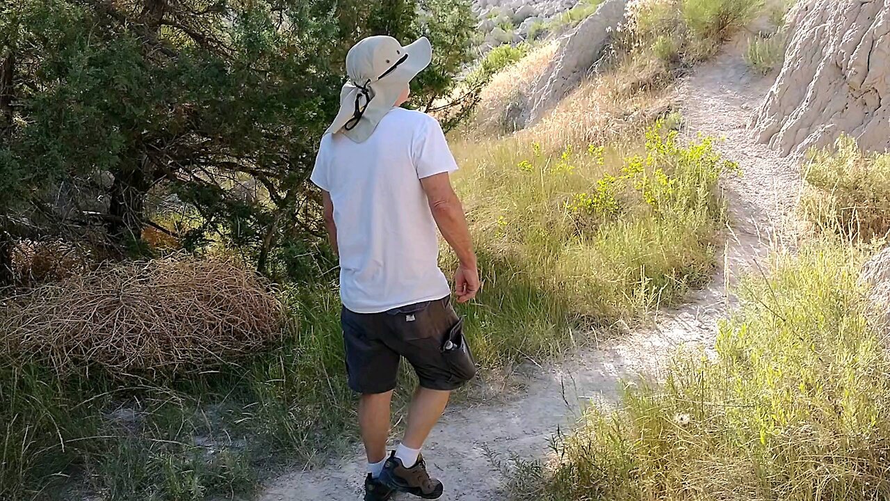 Hiking the badlands