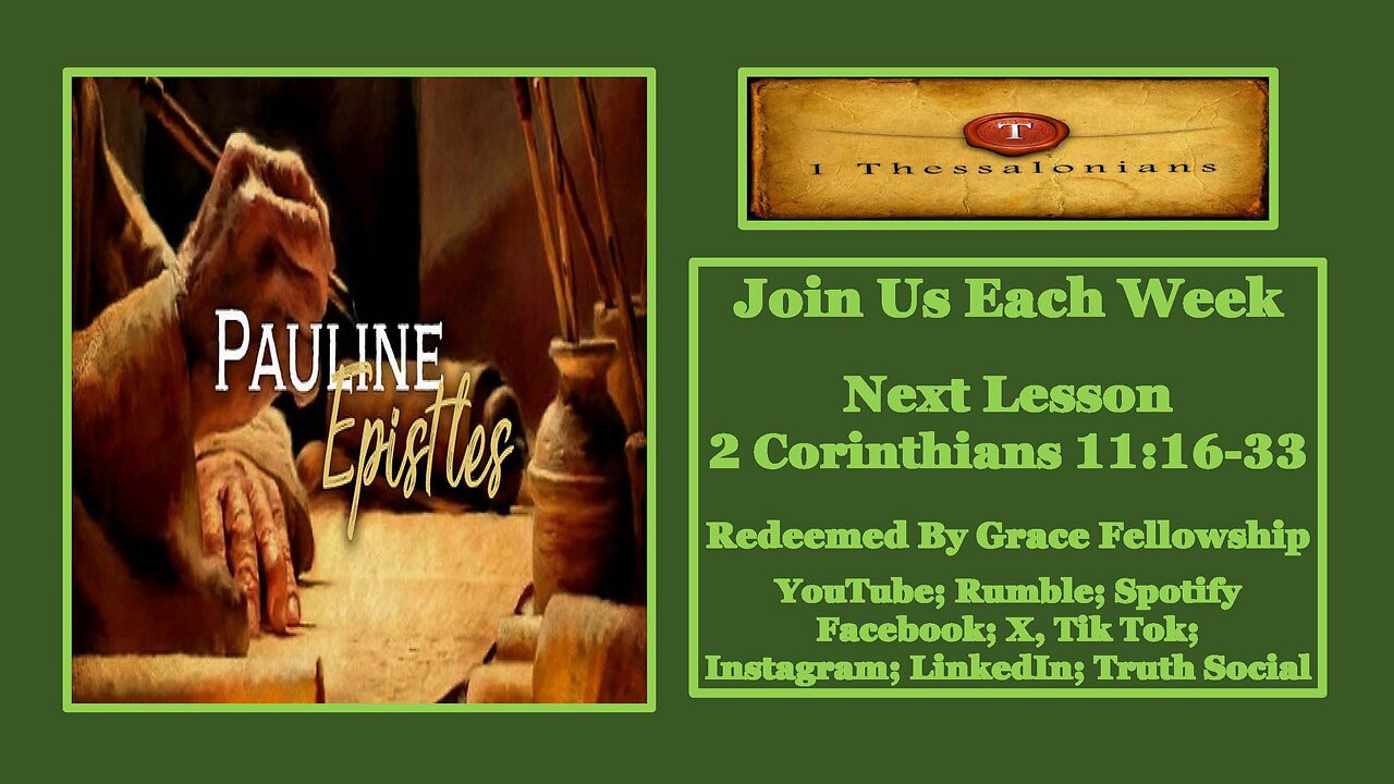 The Pauline Epistles - 2 Corinthians 11:16-33