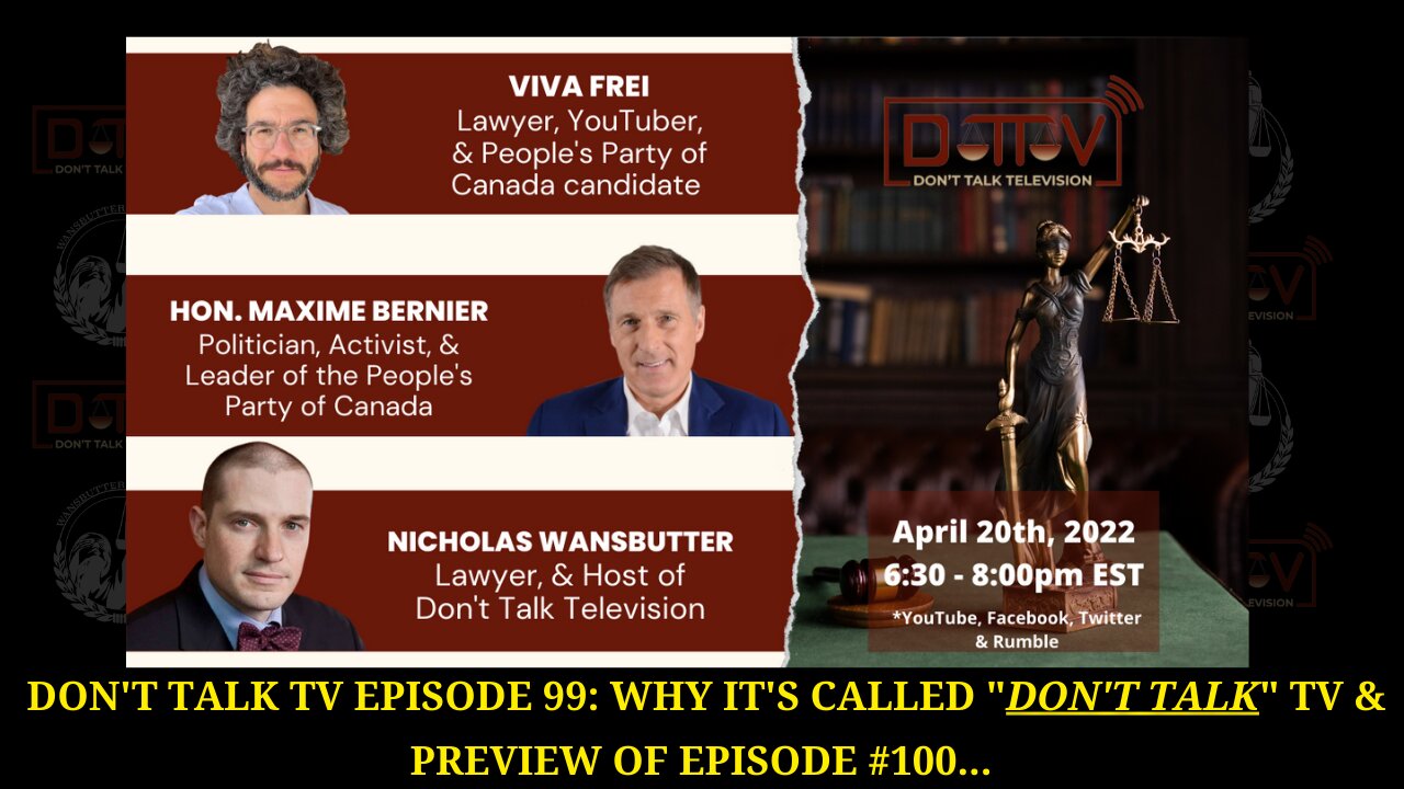 Don’t Talk TV Episode 99: Why It’s Called “Don’t Talk” TV & Preview Of Episode #100